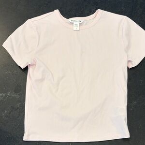 Athleta Kids Light Pink Short Sleeve Tee